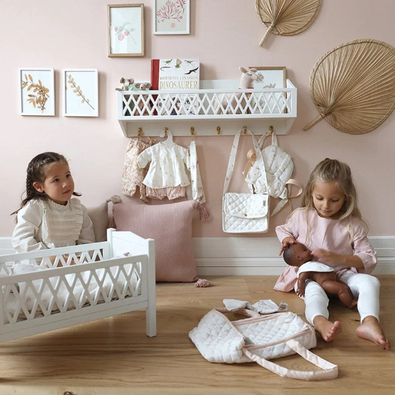 Cam Cam nostalgisches Wandregal 'Harlequin' in weiß 75x16cm