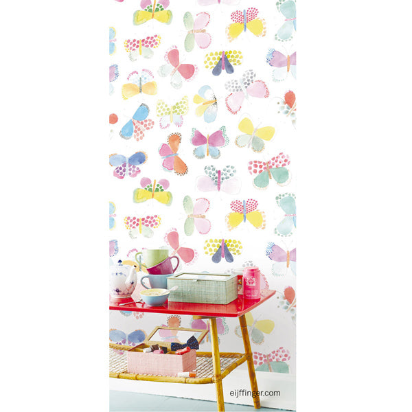 Eijffinger Rice "Everyday Magic" Tapetenwandbild Butterflies in my stomach weiß