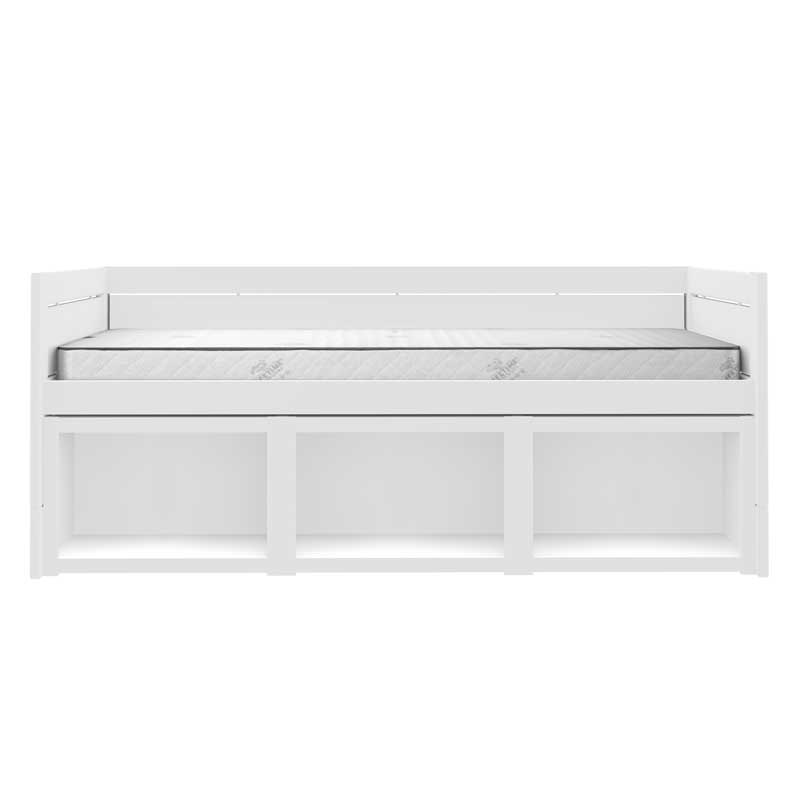 LIFETIME Kojenbett 90x200cm mit Regalmodul (wie abgebildet) in weiß oder white wash