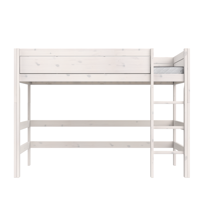 LIFETIME Original Mittelhochbett mit Leiter in 120x200cm in weiß oder white wash