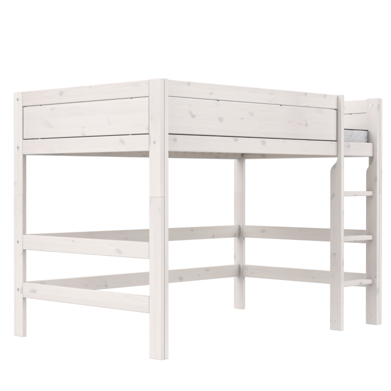 LIFETIME Original Mittelhochbett mit Leiter in 120x200cm in weiß oder white wash
