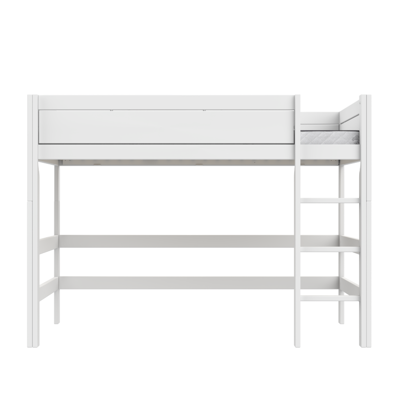 LIFETIME Original Mittelhochbett mit Leiter in 120x200cm in weiß oder white wash