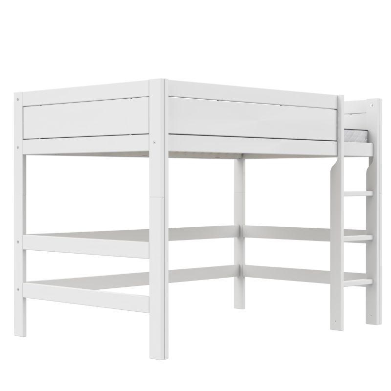 LIFETIME Original Mittelhochbett mit Leiter in 120x200cm in weiß oder white wash