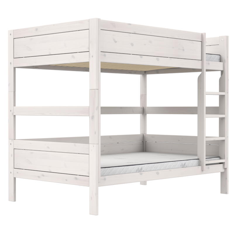 LIFETIME Original Etagenbett mit Leiter in 120x200cm in weiß oder white wash