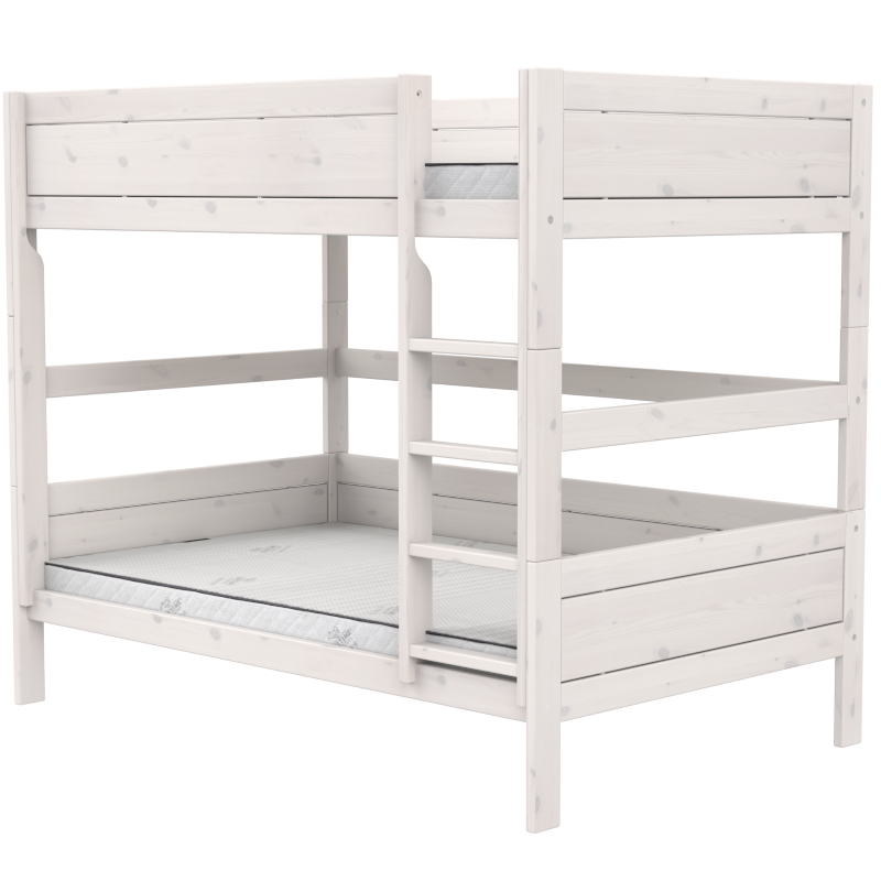 LIFETIME Original Etagenbett mit Leiter in 120x200cm in weiß oder white wash