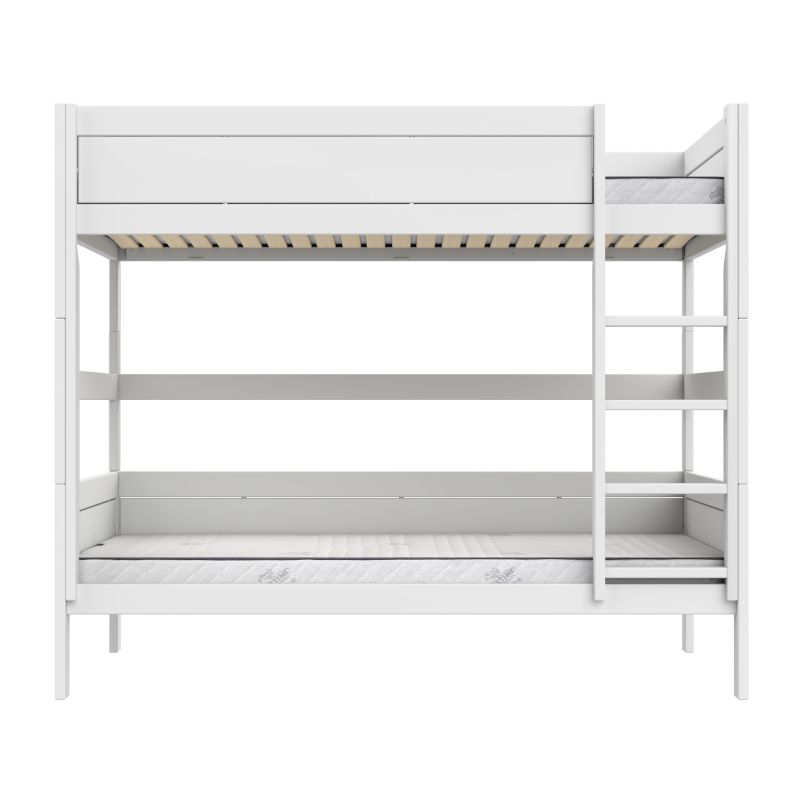 LIFETIME Original Etagenbett mit Leiter in 120x200cm in weiß oder white wash
