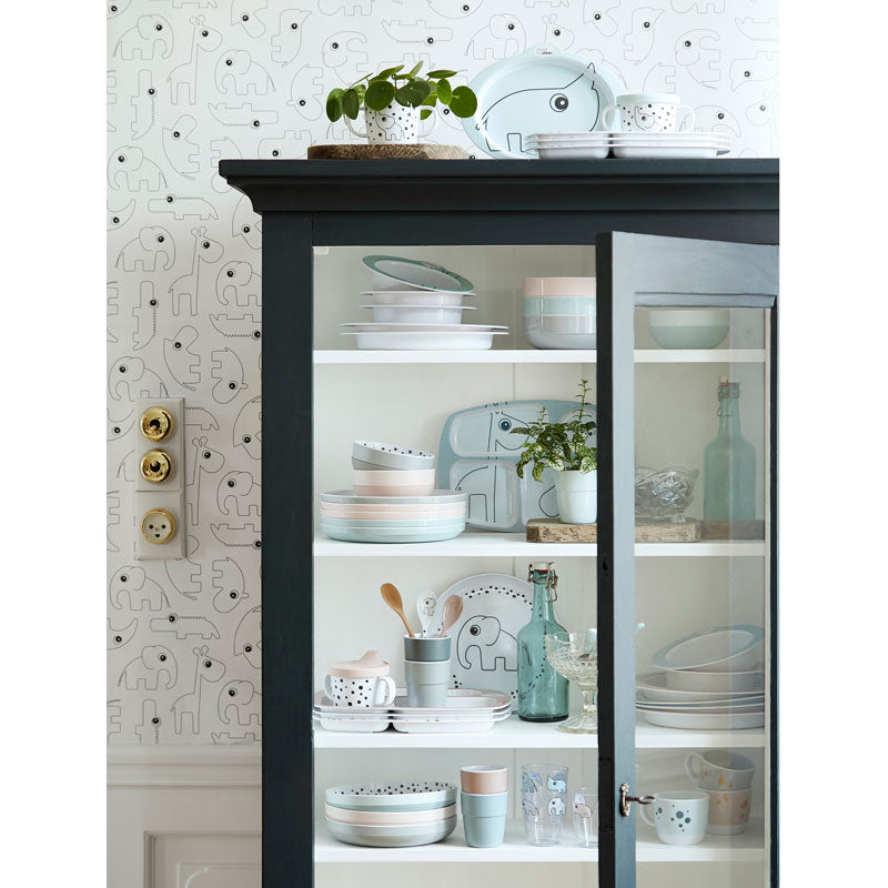 Done by Deer Trinkflasche mit Strohhalm 'Elphee Elefant' rosa / mauve