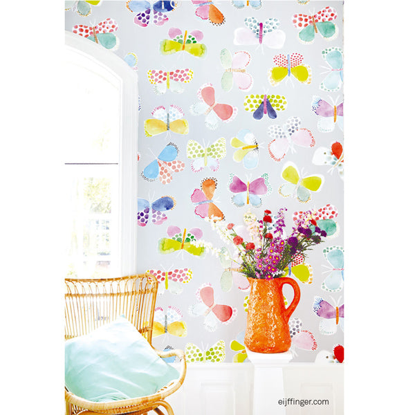 Eijffinger Rice "Everyday Magic" Tapetenwandbild Butterflies in my stomach grau