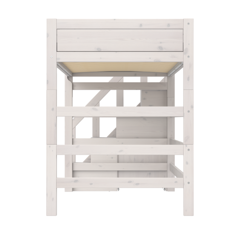LIFETIME Original Hochbett mit Treppe in 120x200cm in weiß oder white wash