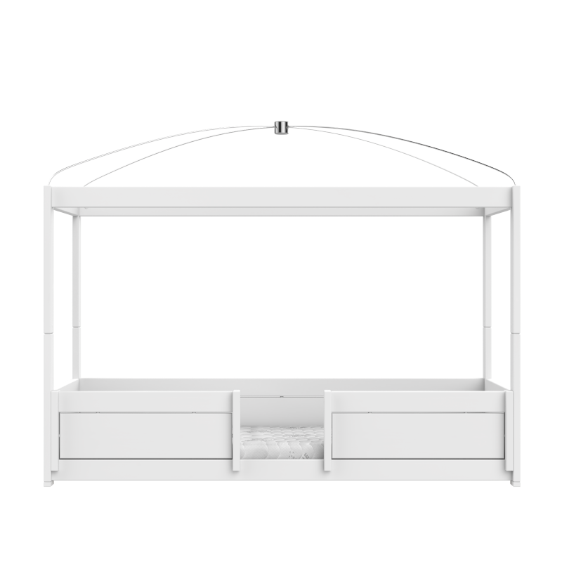 LIFETIME 4-in-1 Himmelbett- Bett in weiß oder white wash