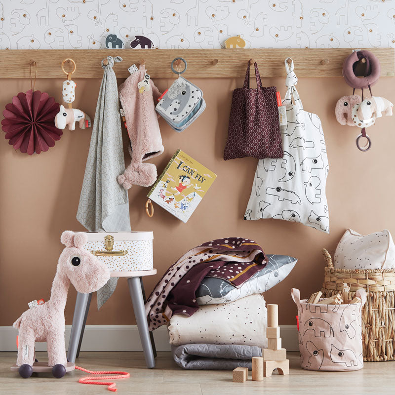 Done by Deer Schnullertuch / Spielzeug 'Elphee Elefant' rosa ca. 14cm