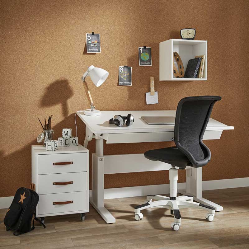 LIFETIME Schreibtischlampe rosa mit Holzdetail AUSSTELLUNGSSTÜCK