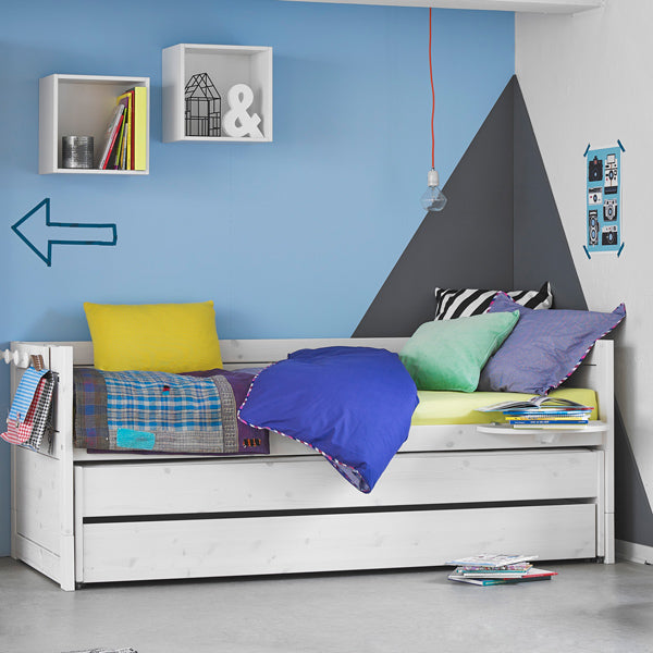 LIFETIME Bett 90x200cm aus Vollholz in weiß oder white wash