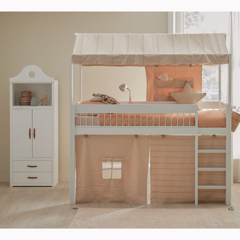 Hier abgebildet mit Spielvorhang 'Essence' in peach