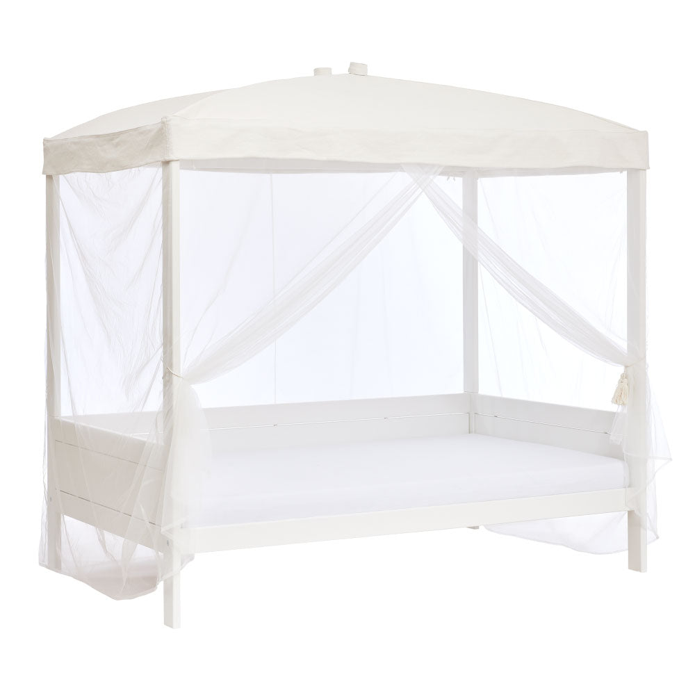 LIFETIME 4-in-1 Himmelbett- Bett in weiß oder white wash