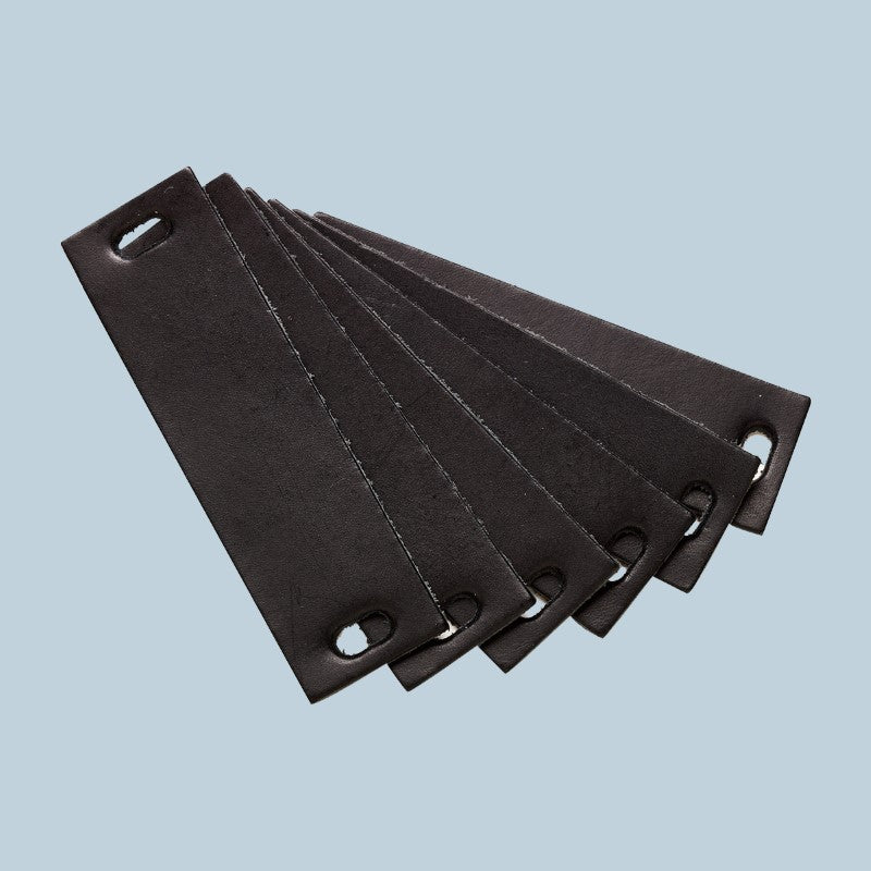 Leander Ledergriffe für Kommode und Schränke, 6 Stück in schwarz