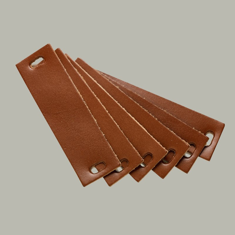 Leander Ledergriffe für Kommode und Schränke, 6 Stück in Braun