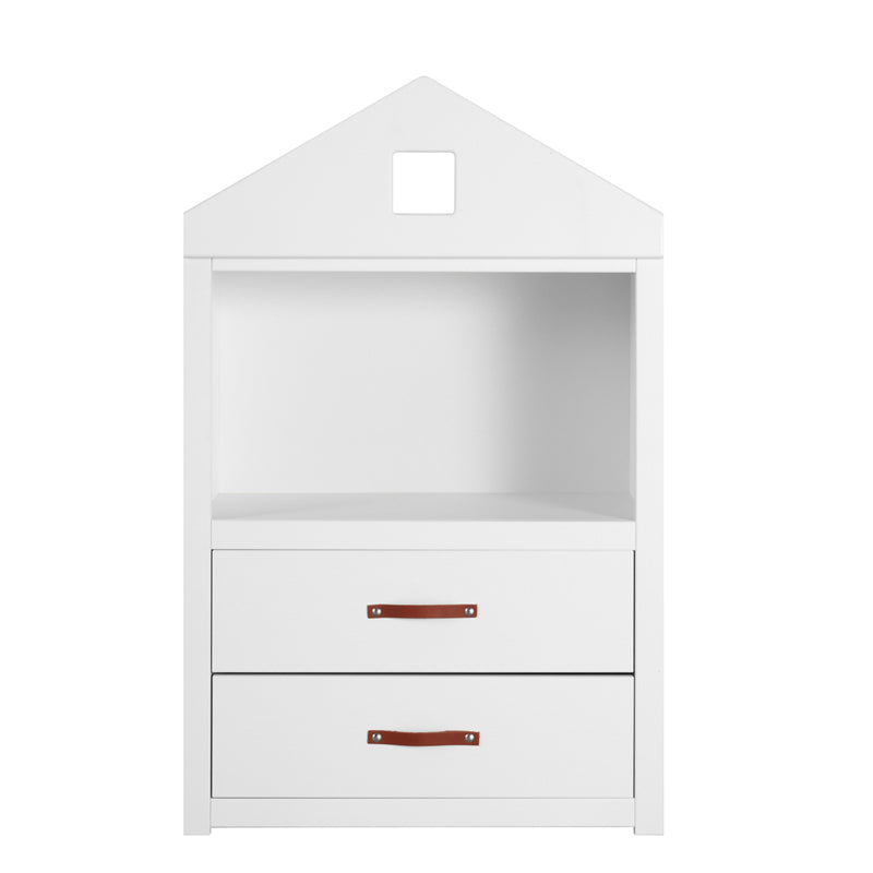 LIFETIME Regalsystem - Bücherregal mit Aufsatz Haus in weiß - 107x66,6cm