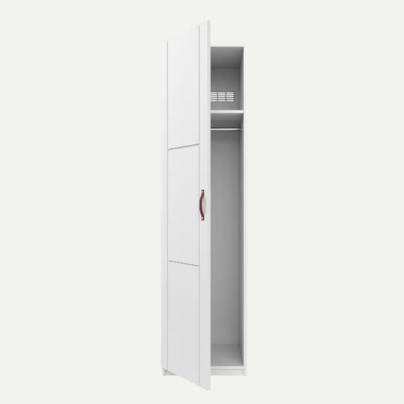 LIFETIME 1-türiger Kleiderschrank in weiß oder white wash - 50x201,5cm - Griffe wählbar