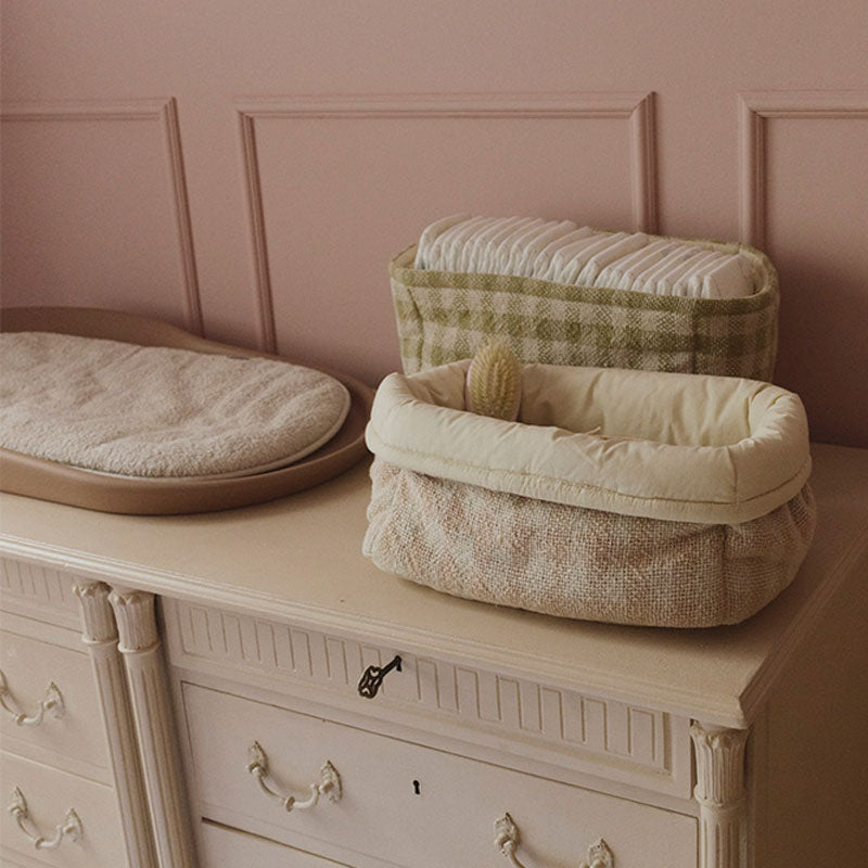 Lorena Canals "Swan Lake" gesteppter Korb Rose 30x20x20 cm