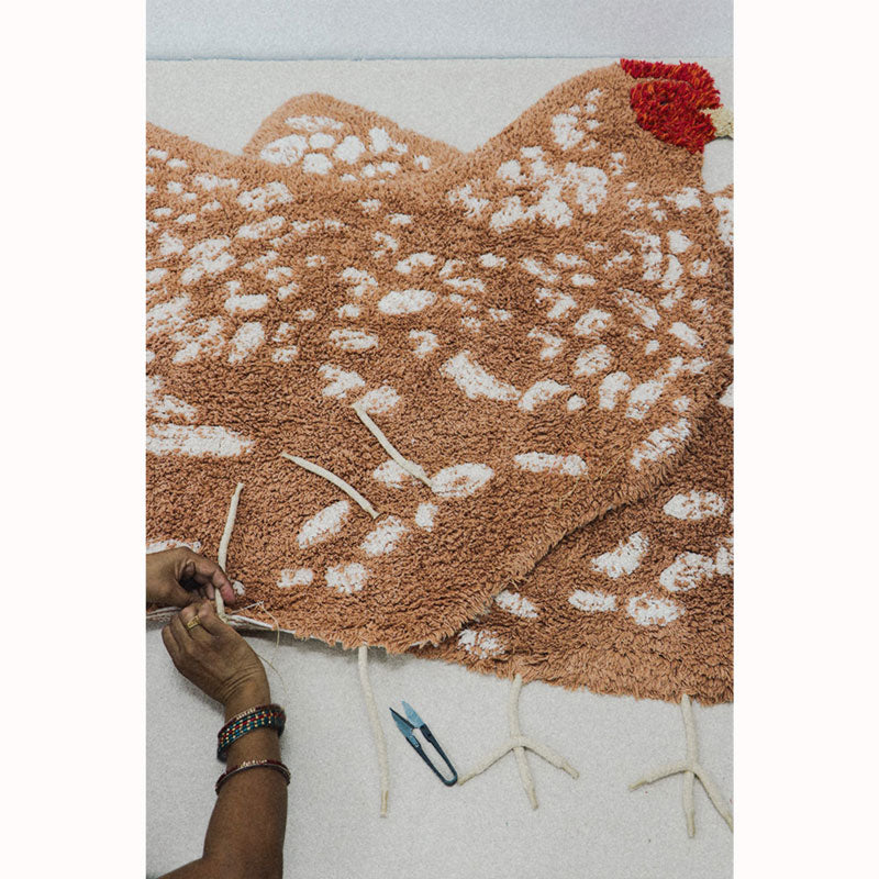 Lorena Canals waschbarer Teppich 'Chicken'