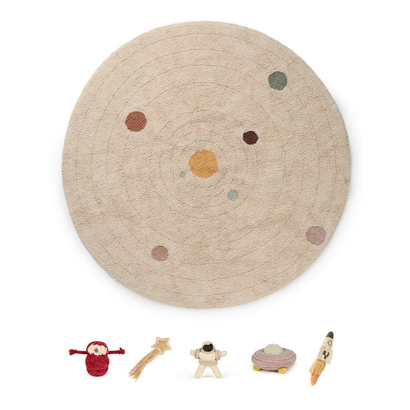 Lorena Canals waschbarer Spielteppich 'Solarsystem' Ø150cm