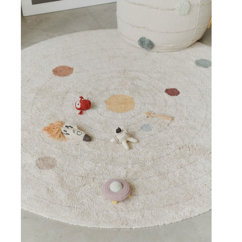Lorena Canals waschbarer Spielteppich 'Solarsystem' Ø150cm