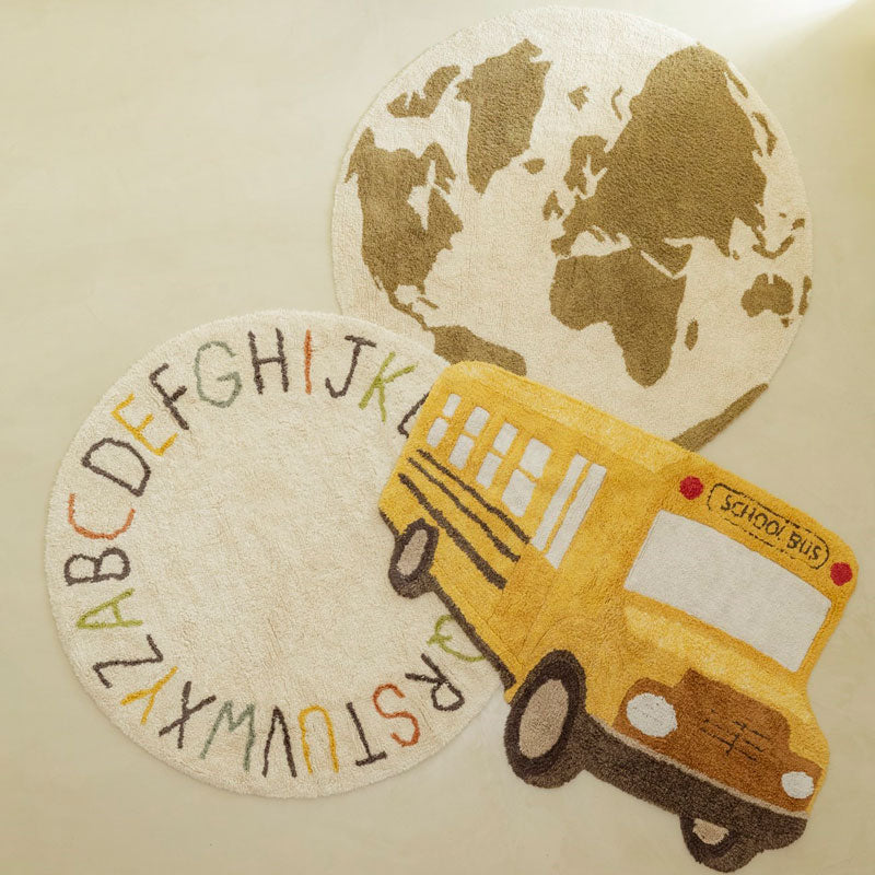 Lorena Canals waschbarer, runder Teppich Weltkarte Ø120cm