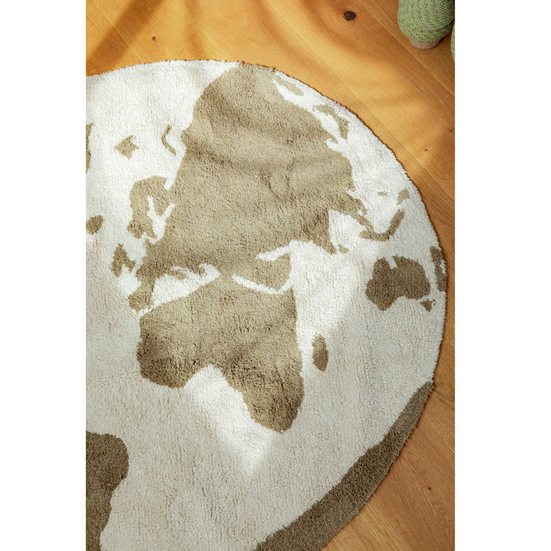 Lorena Canals waschbarer, runder Teppich Weltkarte Ø120cm