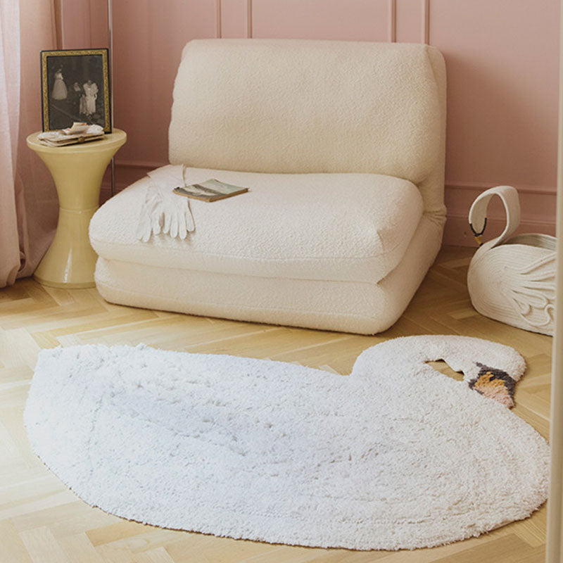 Lorena Canals "Swan Lake" waschbarer Teppich 'Swan' 120x100cm