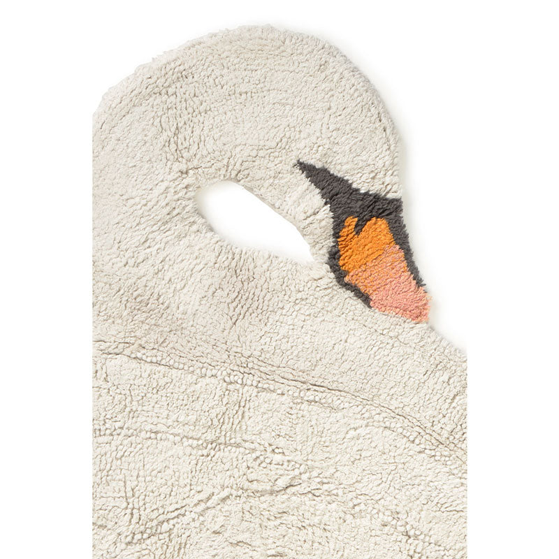 Lorena Canals "Swan Lake" waschbarer Teppich 'Swan' 120x100cm