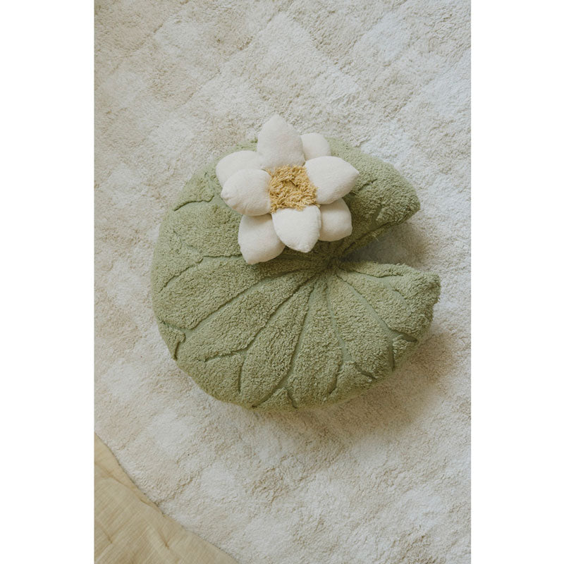 Lorena Canals "Swan Lake" waschbarer Teppich 'Vichy Ivory' in 90x120cm oder 150x180cm