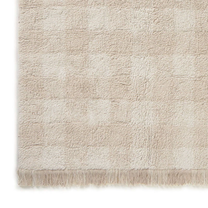 Lorena Canals "Swan Lake" waschbarer Teppich 'Vichy Ivory' in 90x120cm oder 150x180cm