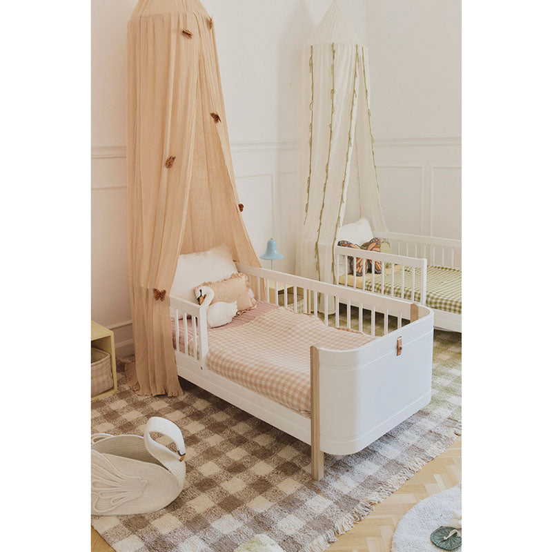 Lorena Canals "Swan Lake" waschbarer Teppich 'Vichy Marron' in 90x120cm oder 150x180cm