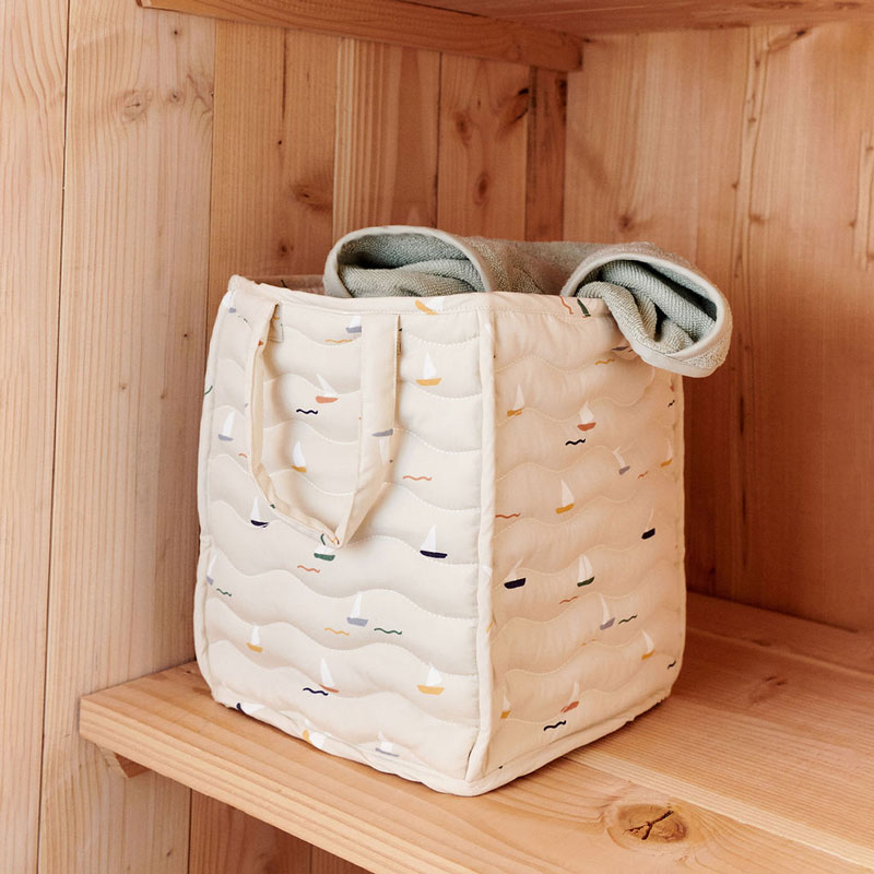 Dear April Aufbewahrungskorb in 'Pond Boats' 25x25x30 cm