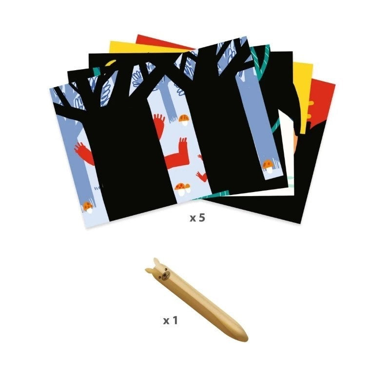 Djeco Kratzbilder 'Tiere entdecken'