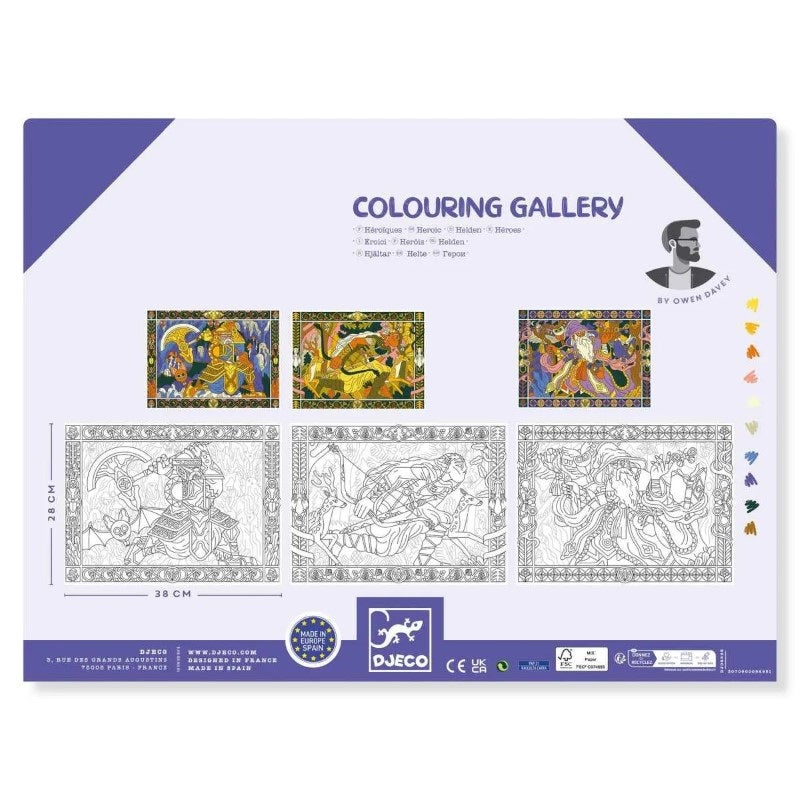 Djeco Ausmalbilder XL 'Helden'