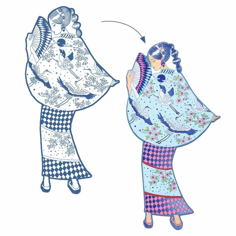 Djeco Ausmalbilder 'Demoiselles Laura'