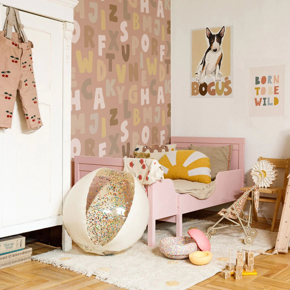 Dekornik Tapete Buchstaben pink 100x280cm