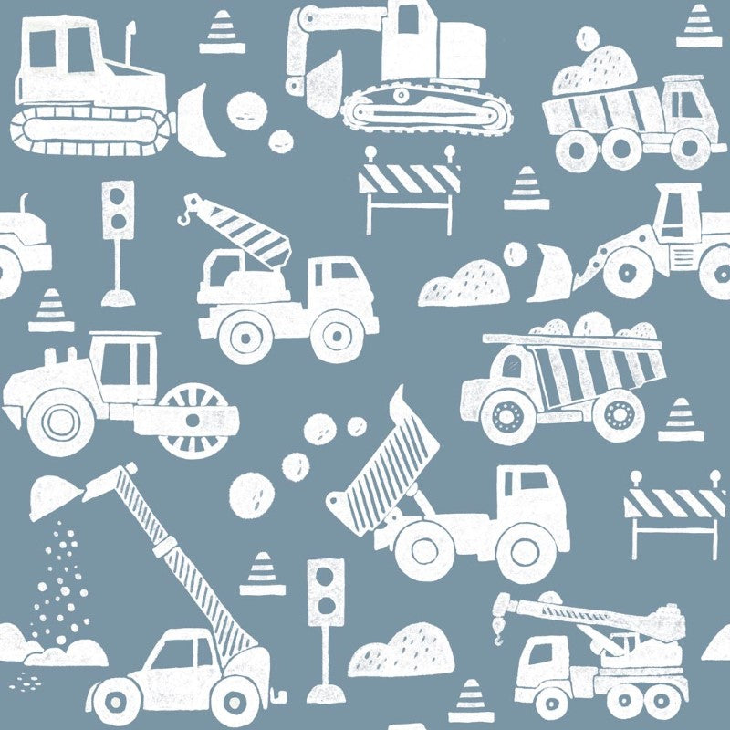 Dekornik Tapete Baustelle blau 100x280cm