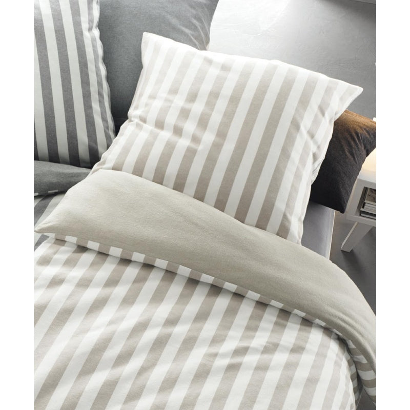 Fleuresse Bettwäsche Flanell Lech Mandel 135x200/80x80cm