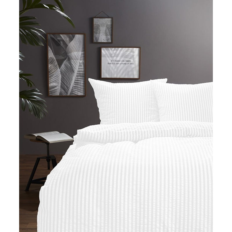 Fleuresse Bettwäsche Seersucker Rio weiß 135x200/80x80cm
