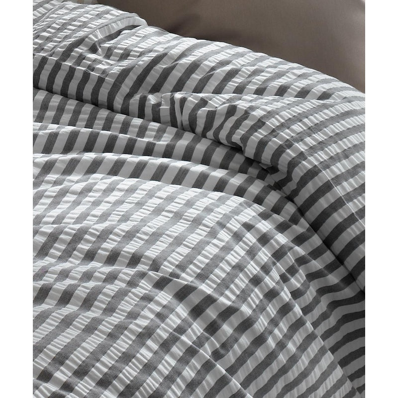 Fleuresse Bettwäsche Seersucker Rio Anthrazit 135x200/80x80cm
