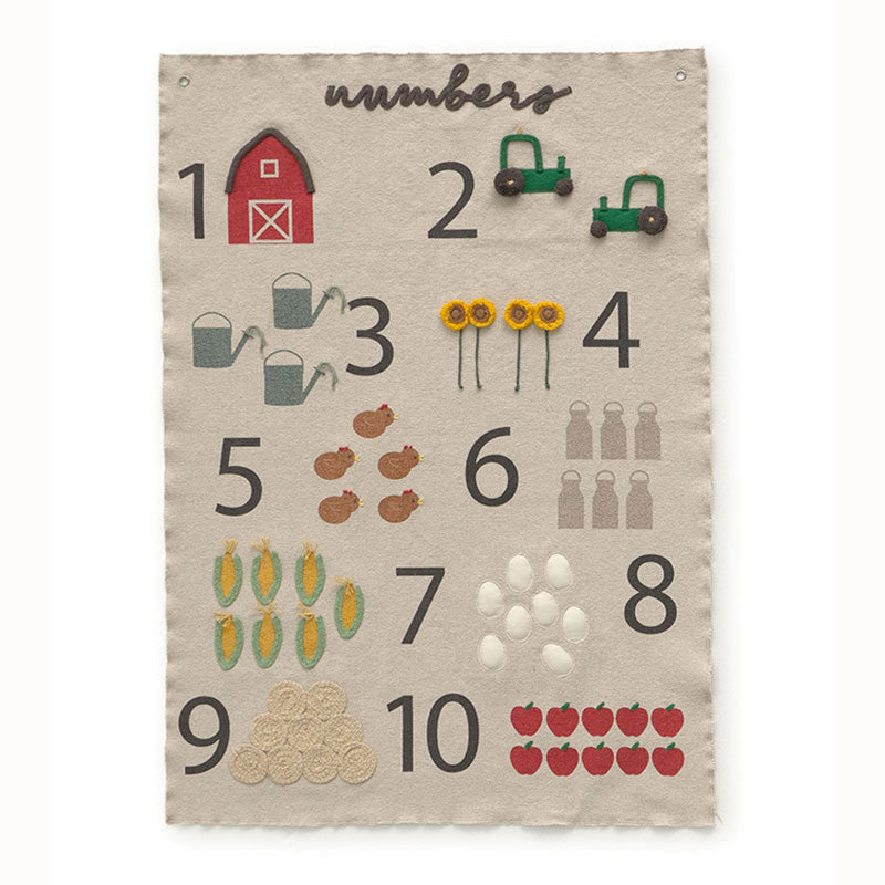 Lorena Canals Wandbehang 'Farm Numbers'