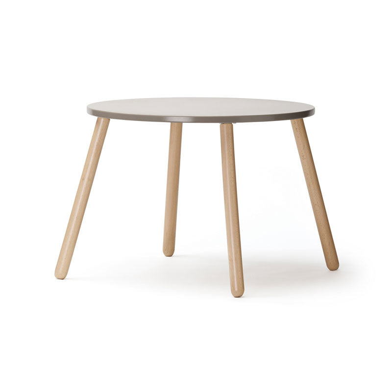 Kids Concept Sitzgruppe aus Tisch und zwei Hockern in hellbraun