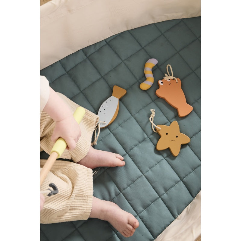 Kids Concept Fischerboot aus Stoff mit Angelset