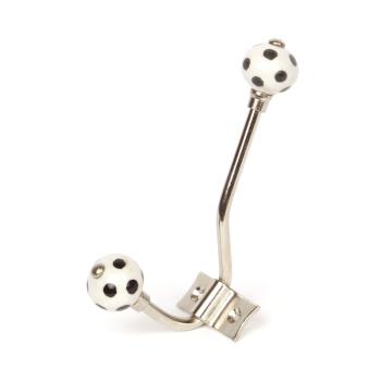 Wandhaken weiß mit schwarzen Punkten