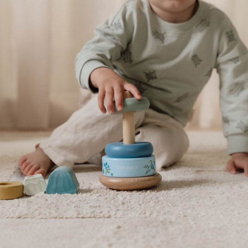 Little Dutch Holz-Stapelturm mit Ringen 'Forest Friends'