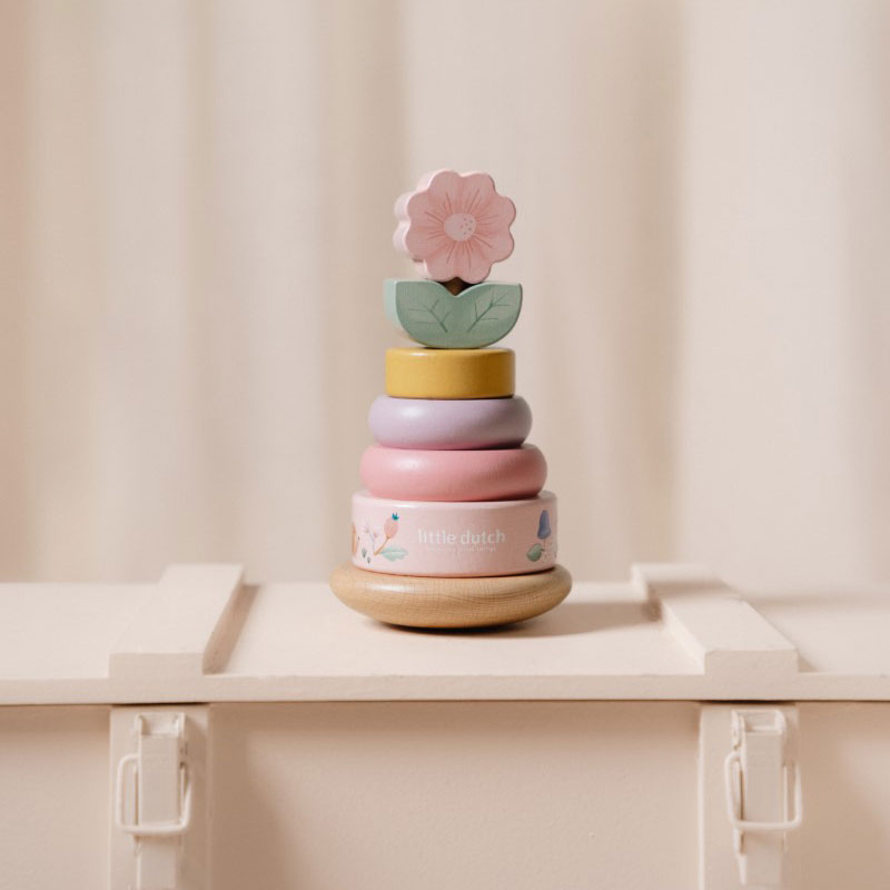Little Dutch Holz-Stapelturm mit Ringen 'Fairy Garden'