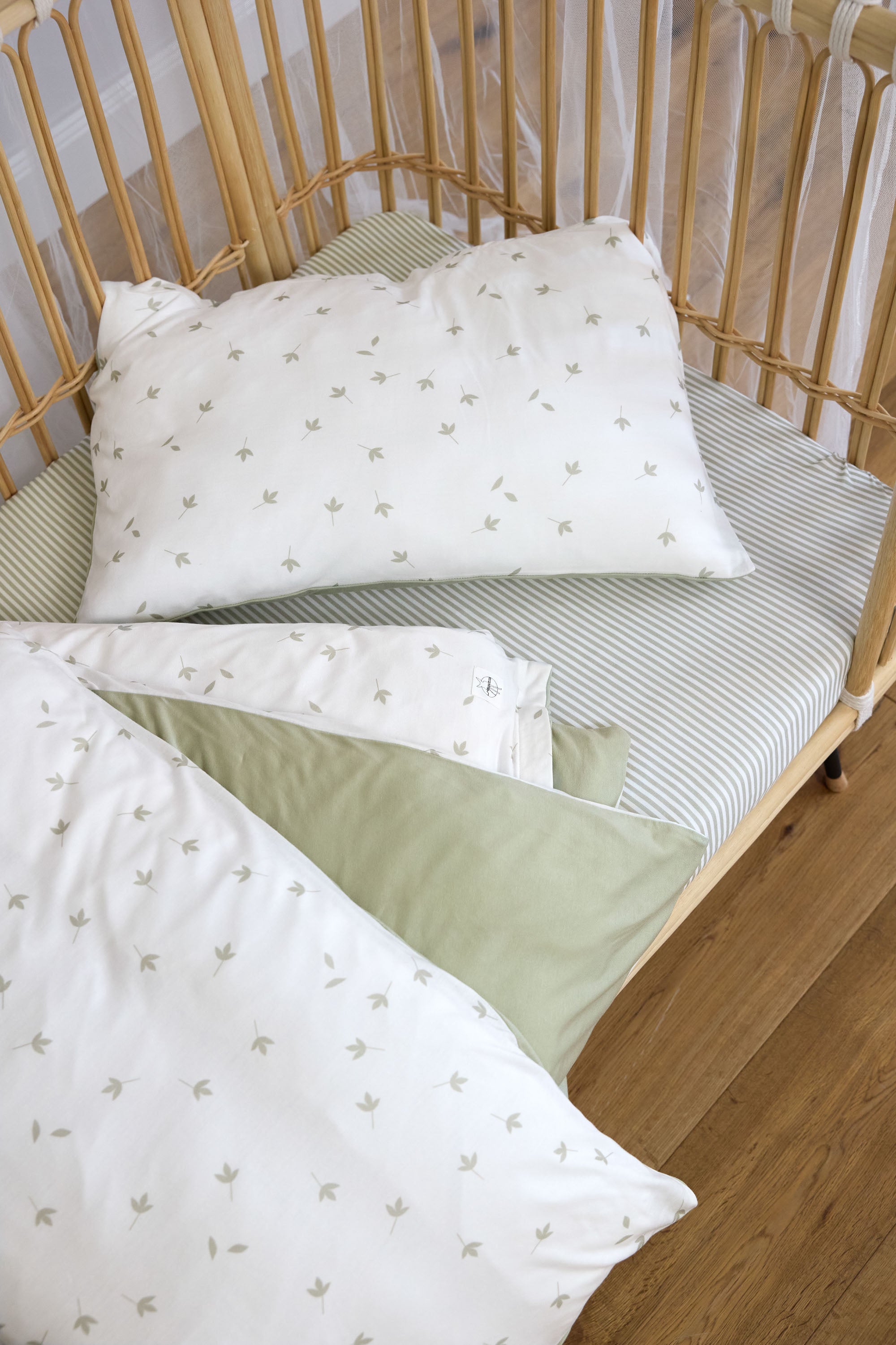Lässig Kinderbettwäsche beige olive